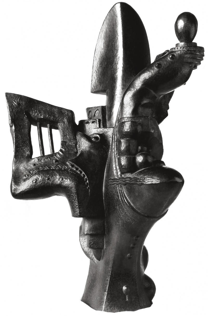 Jean Chauvin - Sculpteur - Porteuse de Lyre - bronze - 1944